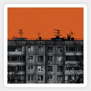 POST-SOVIET PANELKA // Typical russian panel houses Sticker